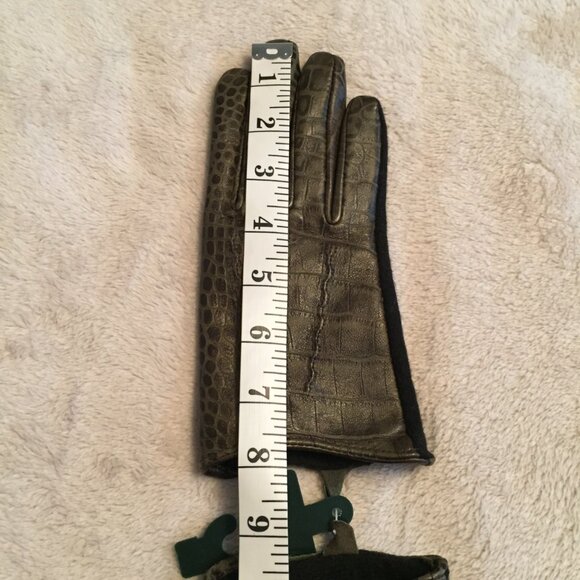 NWT - LAUREN snakeskin touch gloves sz S - Picture 5 of 11